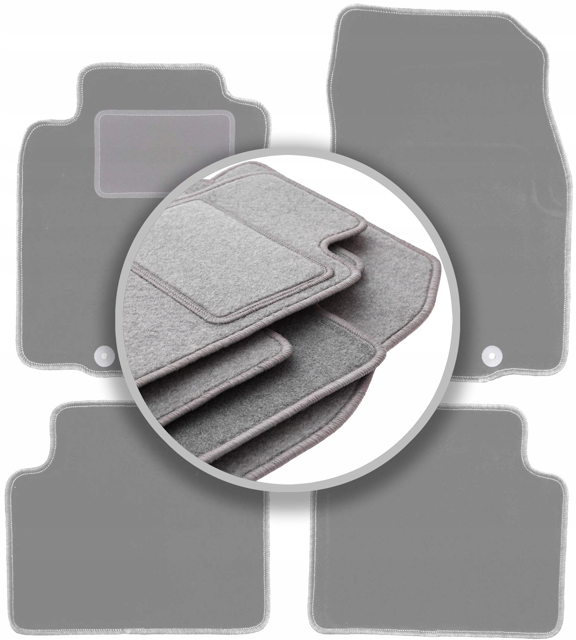 Velurové koberce Oslo šedé pro: Renault Koleos II Suv 2016-