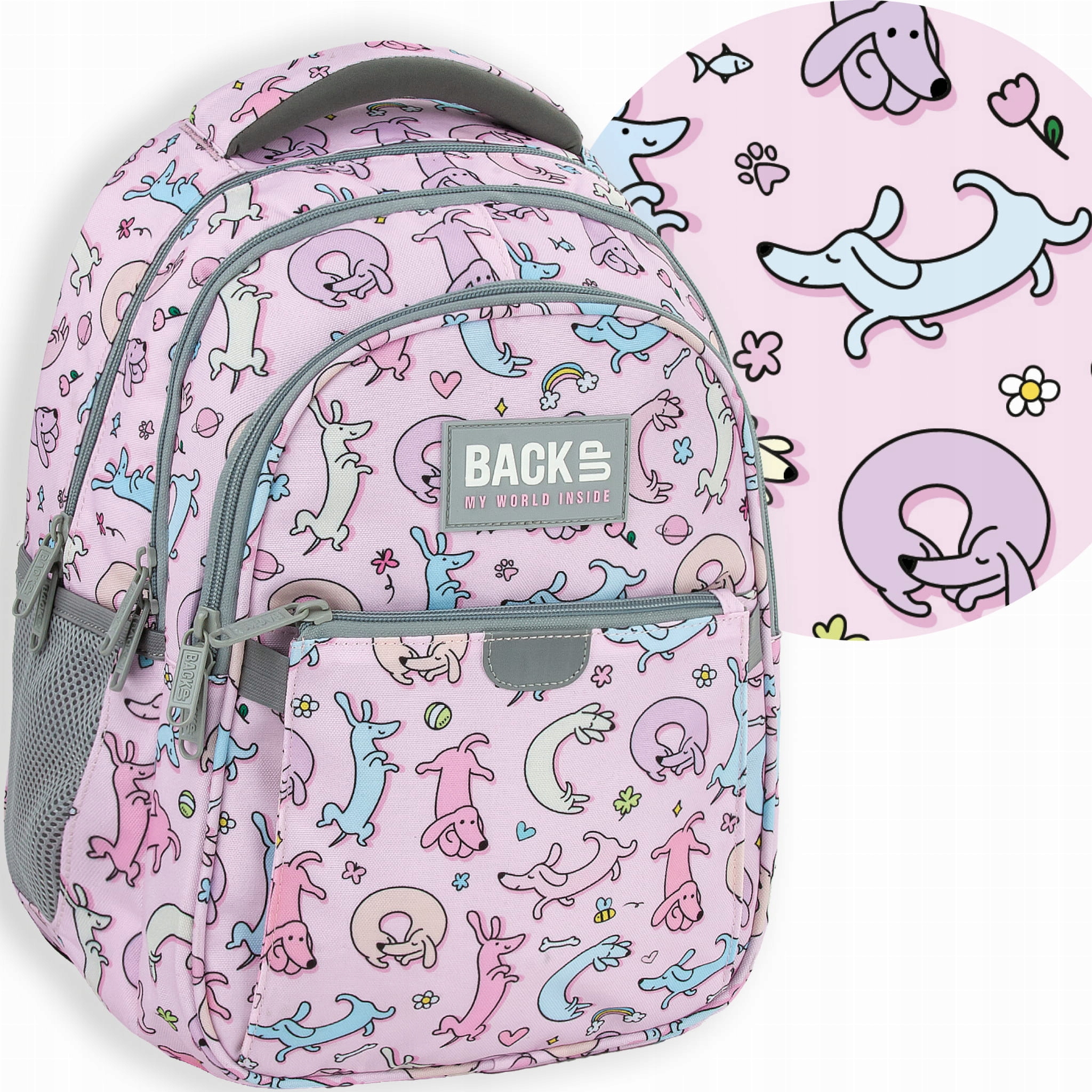 Plecak szkolny Backup Jamnik Piesek, ergonomiczny