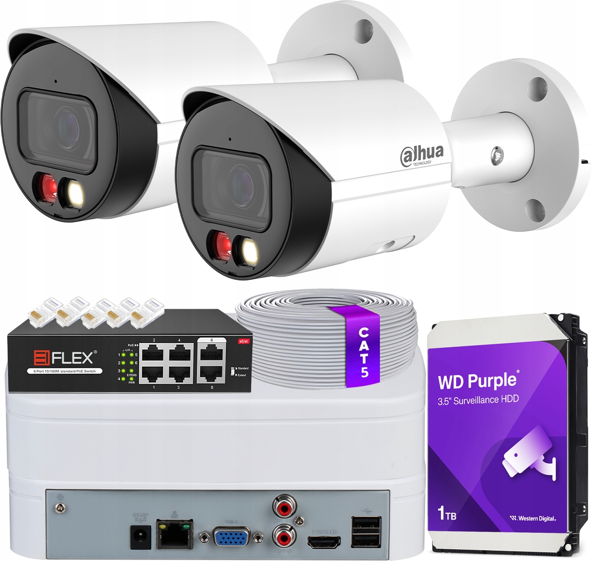 Monitorovací sada 2 kamer IPC-HFW2849S-S-IL-0280B 8Mpx Smart Dual Light