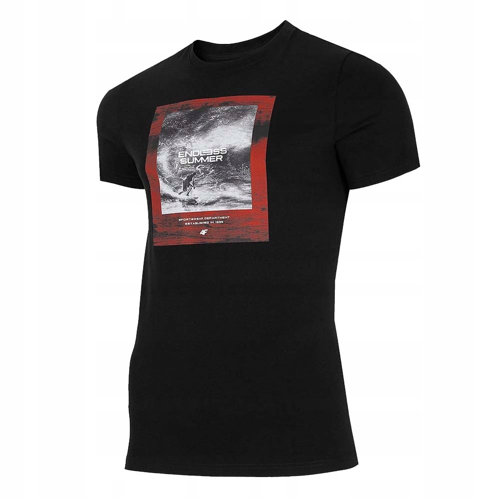 

4F T-shirt Koszulka Męska TSM028 Głęboka Czerń XL