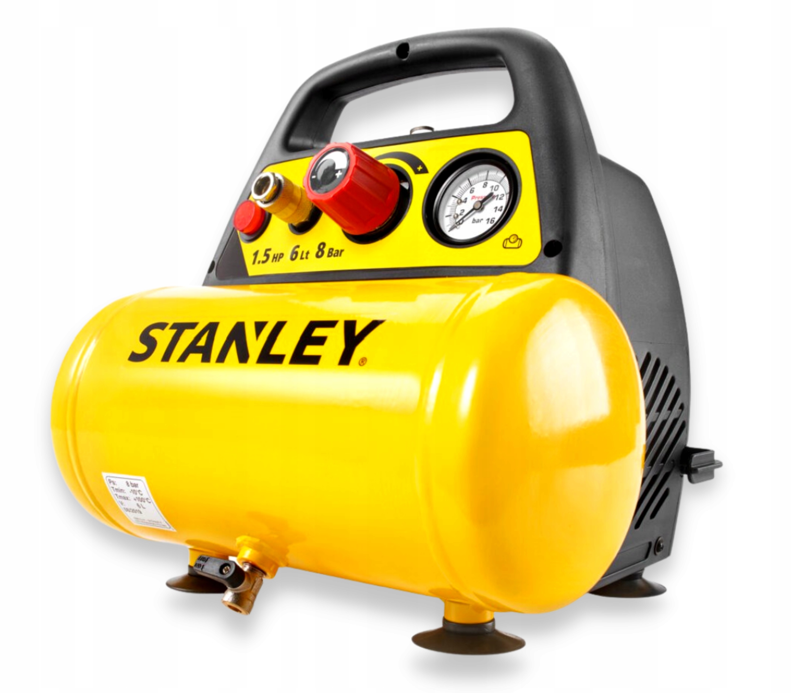 STANLEY KOMPRESOR BEZOLEJOWY SPRĘŻARKA 6L 8 BAR Kod producenta C6BB34STN039