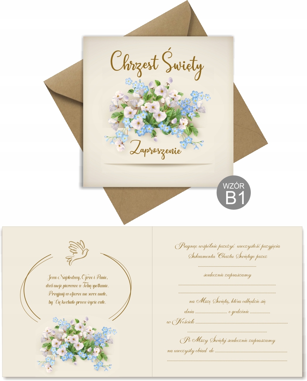ZAPROSZENIA NA CHRZEST ŚWIĘTY CHRZCINY B Rodzaj chrzest