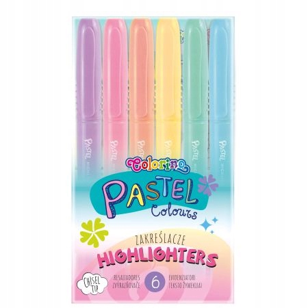 Zakreślacze pastelowe Colorino Kids 6 sztuk