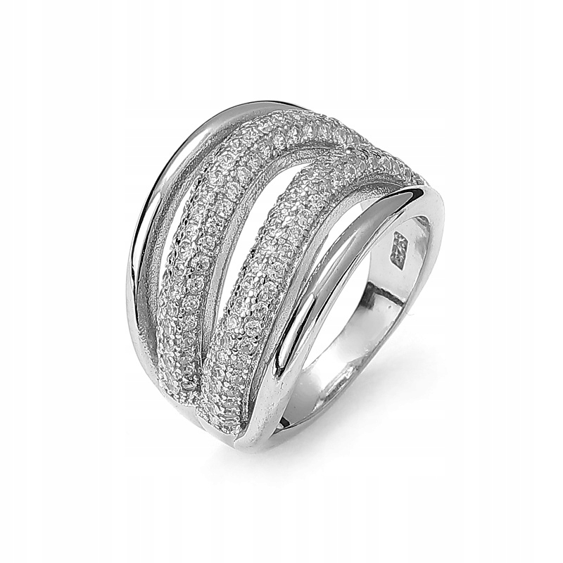 Prstýnek s zirkony BS9150A r14