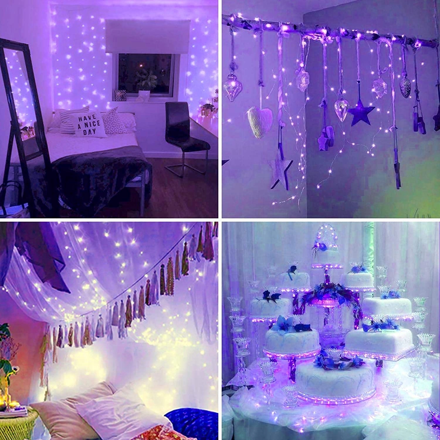 AUSSEN LED LAMPKI 50M 500 LED WODOODPORNE DO WNĘTRZ I NA ZEWNĄTRZ — miniatura 5