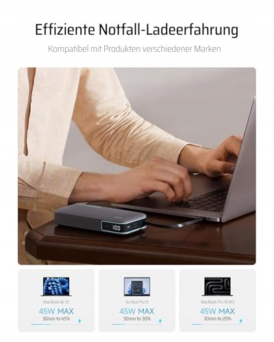 CUKTECH Power Bank 20000mAh 45W USB-C Szybkie Ładowanie Wyświetlacz — miniatura 5