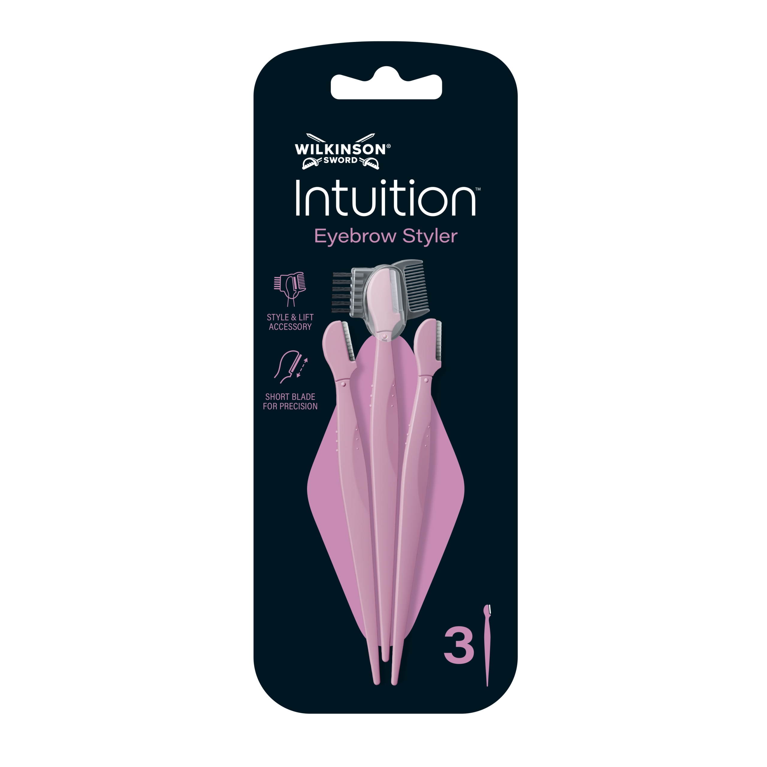 Wilkinson Sword Intuition, styler do modelowania brwi 3 narzędzia 1 nasadka