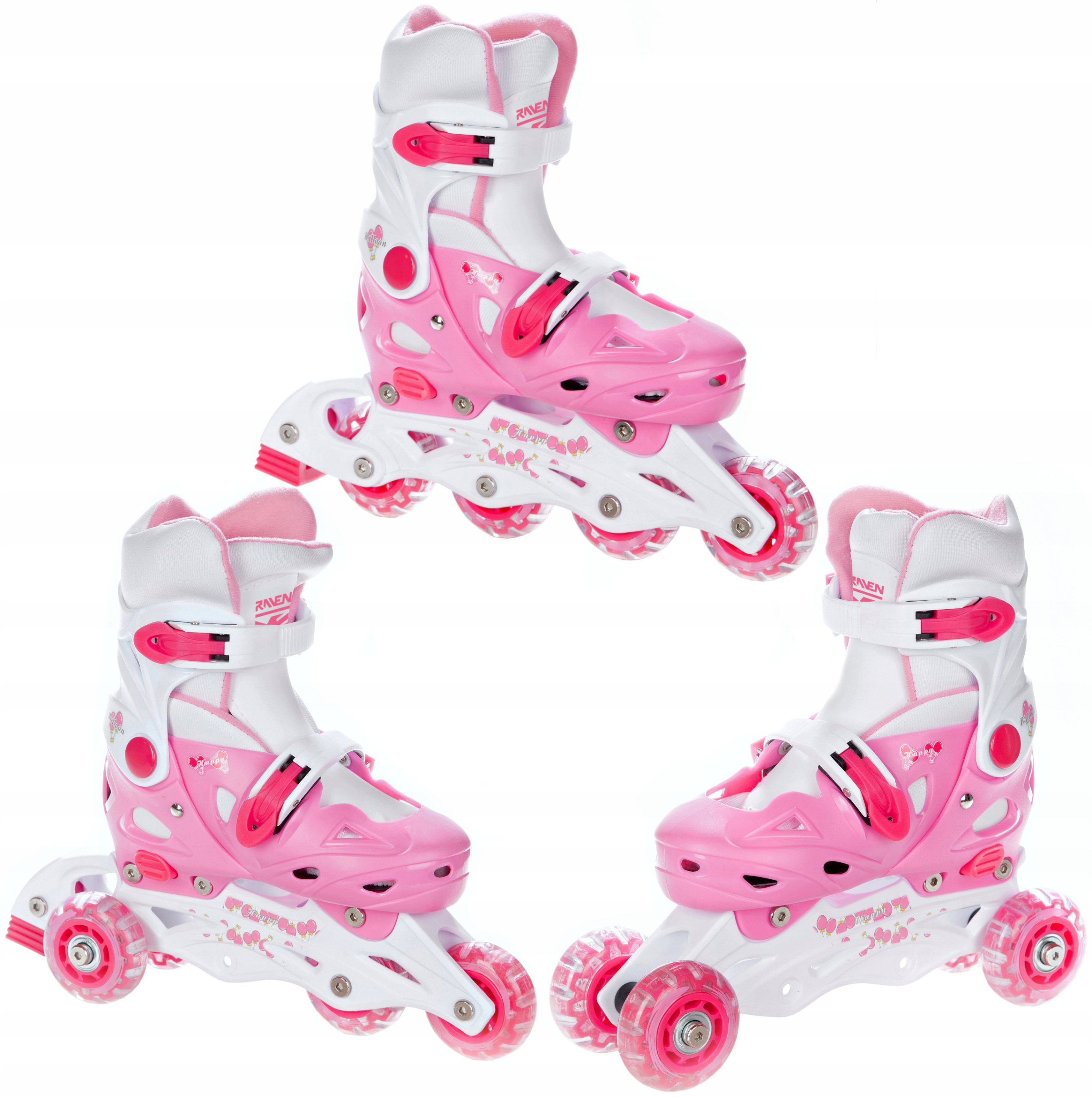 

Rolko-Wrotki 3w1 Raven Balloon Pink 29-32