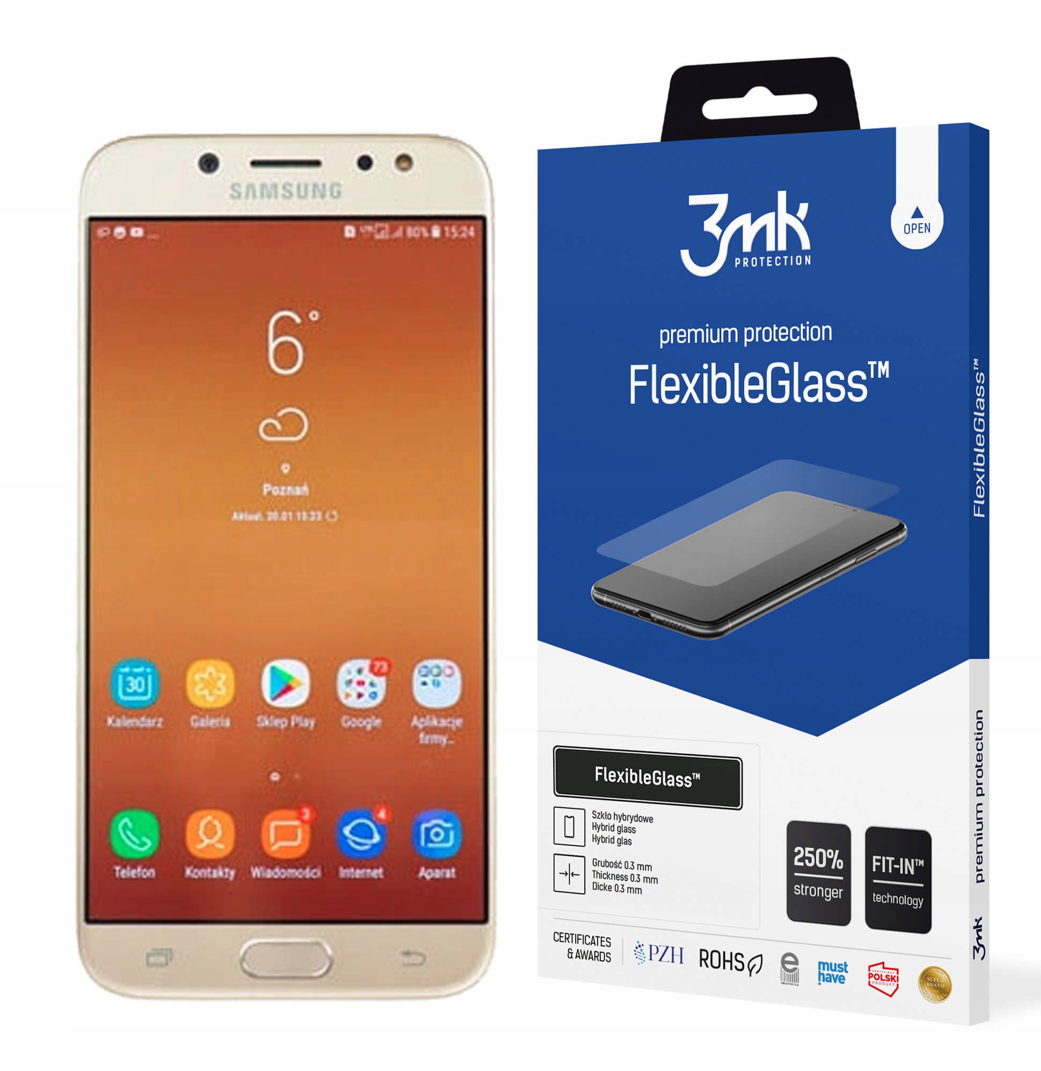 

3MK Szkło FlexibleGlass do Samsung J7 2017