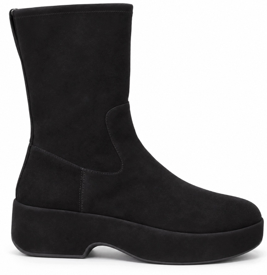 Dámské kozačky Fitflop F-Luma Stretch Suede Demi-Wedge Velikost 42