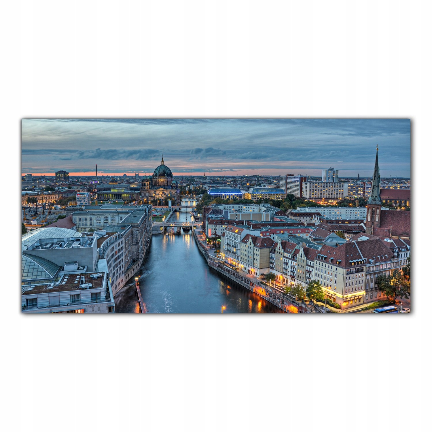 Berlín Město Krajina 100x50 Lacobel do kuchyně