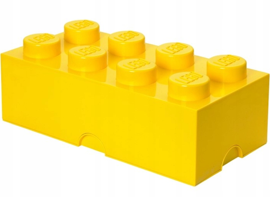 Lego Kontejner Úložný Box Kostka 8 Velký Krabička Brick 50 CM Třídič Žlutý