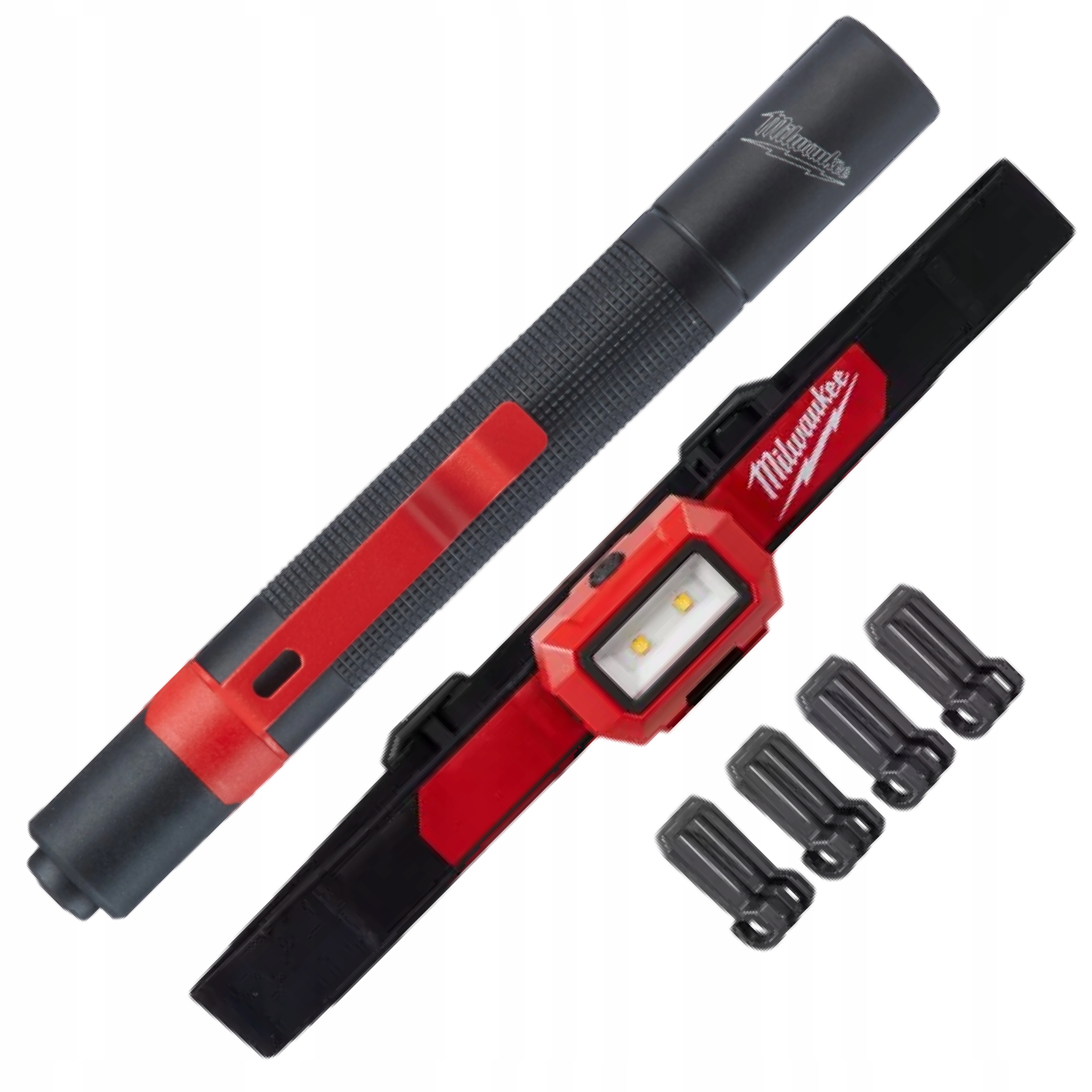 Latarka Czołowa 350lm Latarka 100lm zestaw Milwaukee