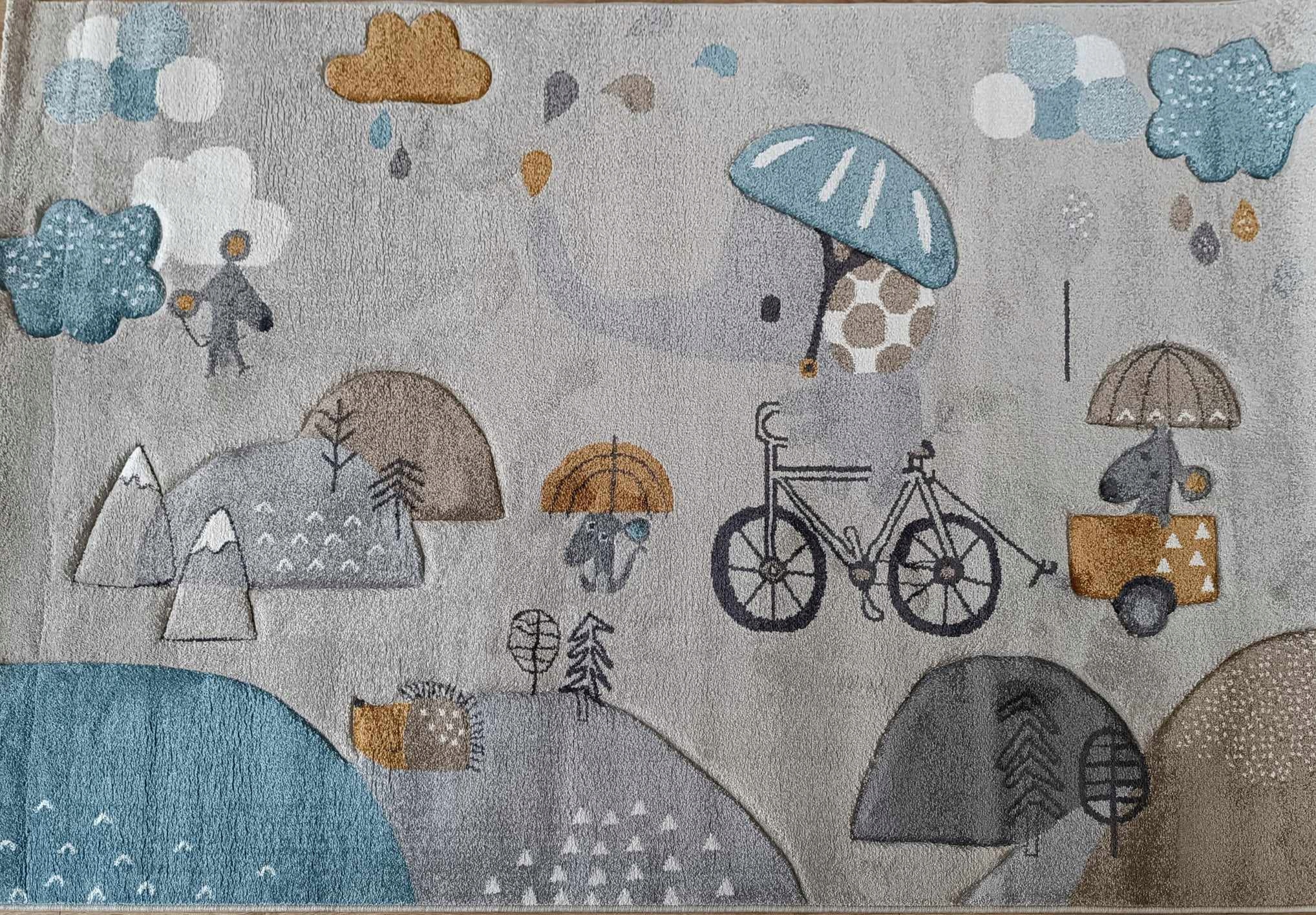 Detský koberec s krátkym mäkkým vlasom, boho, 160 x 230 cm