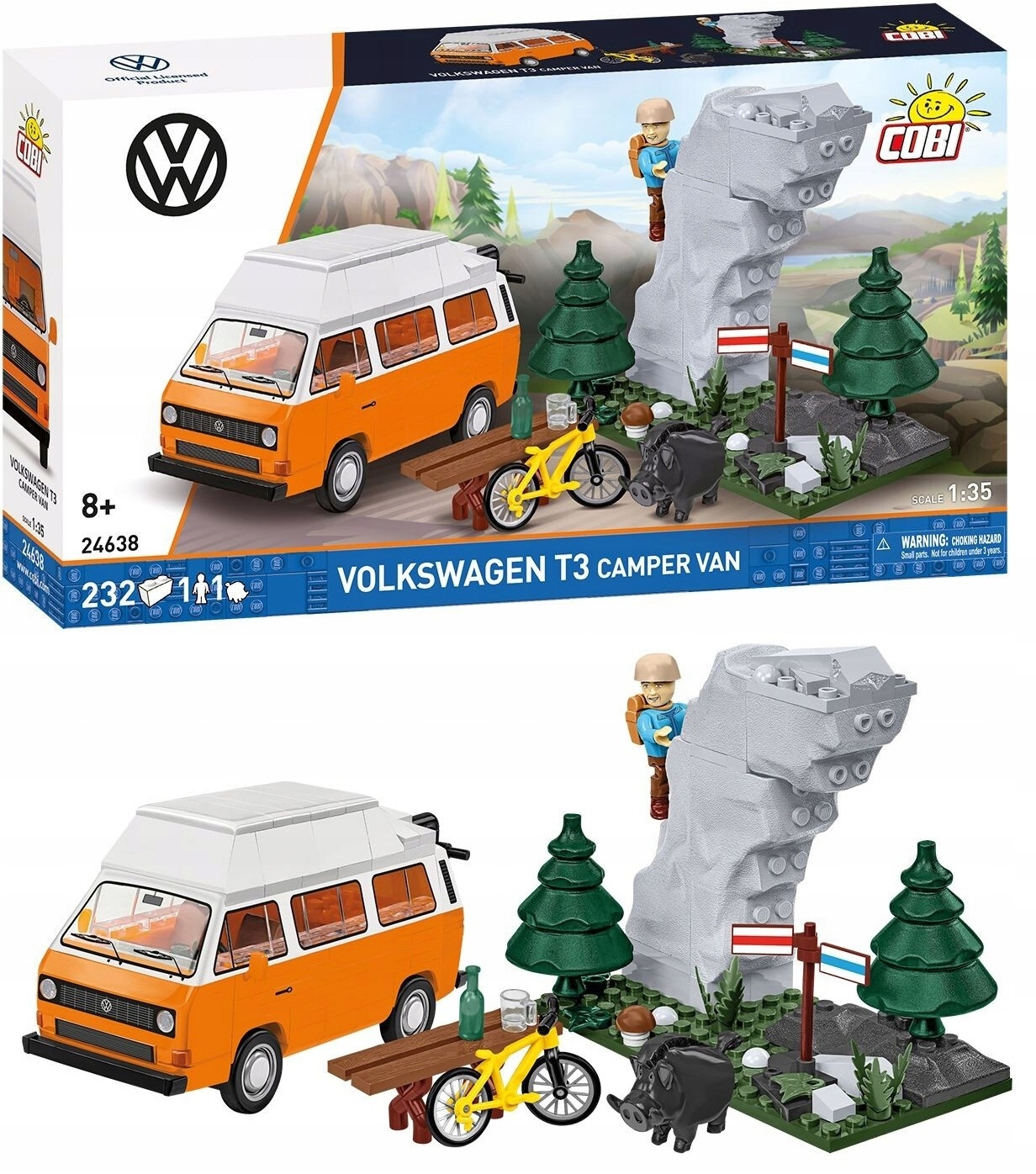 Cobi 24638 Volkswagen T3 Camper Van Model do Składania