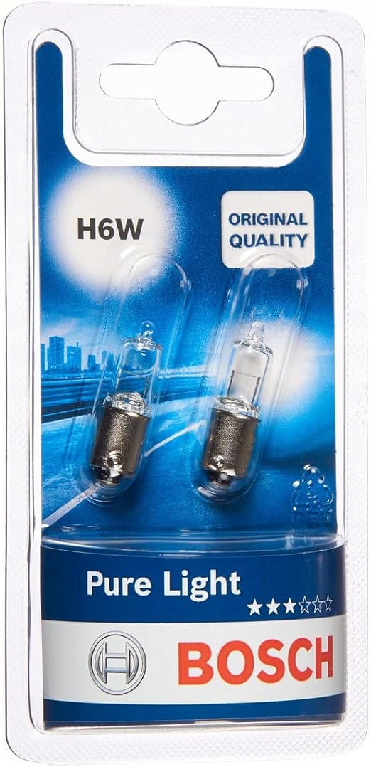 2x Żarówka 12V 6W H6W Bosch Pure Light Blister 2 sztuki