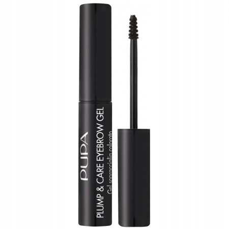 Pupa Plump&Care Eyebrow Gel, barvící gel na obočí, tmavě hnědý, 3 ml