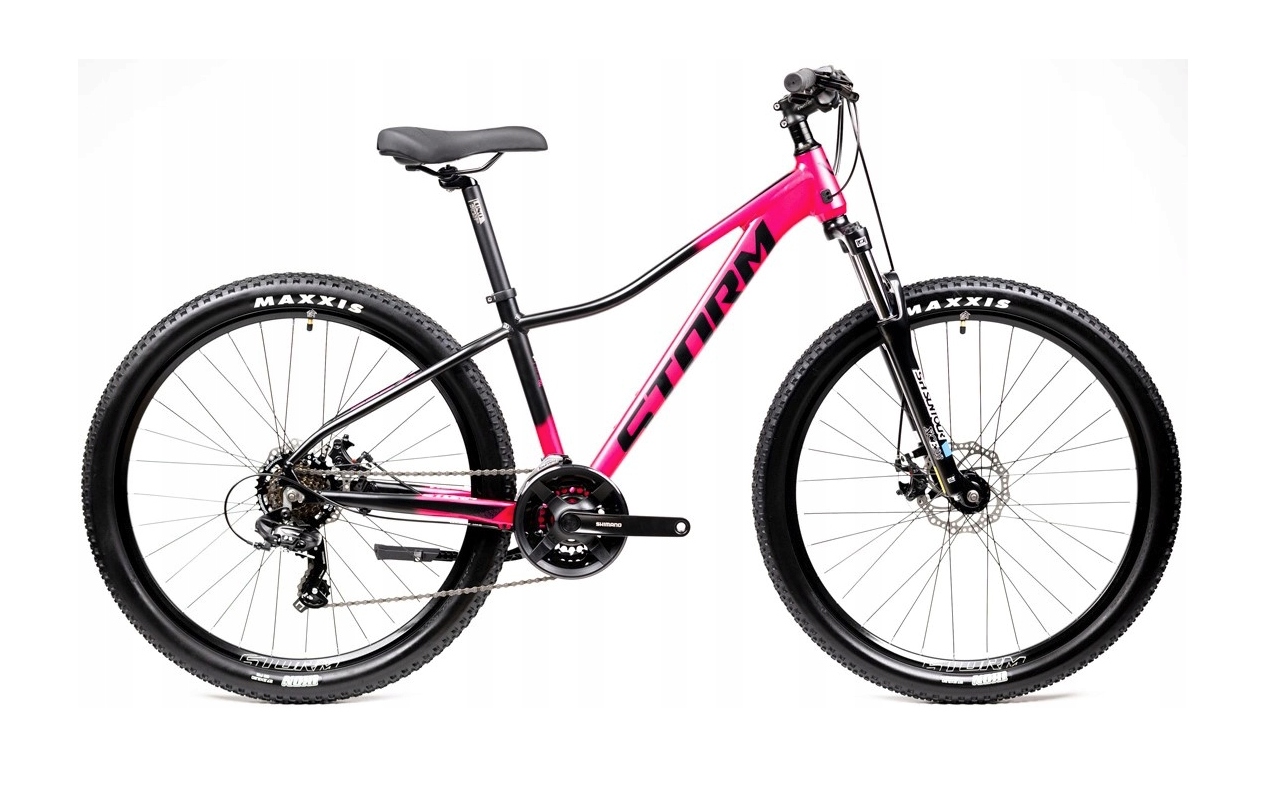 Rower 27,5 Storm Mtb Shark 2.0 D TX300 3x7 2HT 15" ciemny róż czarny