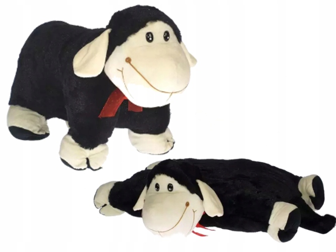 czarna OWCA / PODUSZKA 2w1 plusz MASKOTKA ozdoba