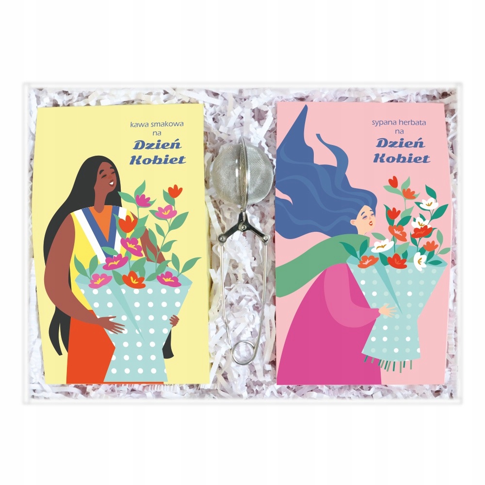 Levně Dárek K Dni Žen Sada Káv A Čajů Premium Různé Příchutě Spařovač