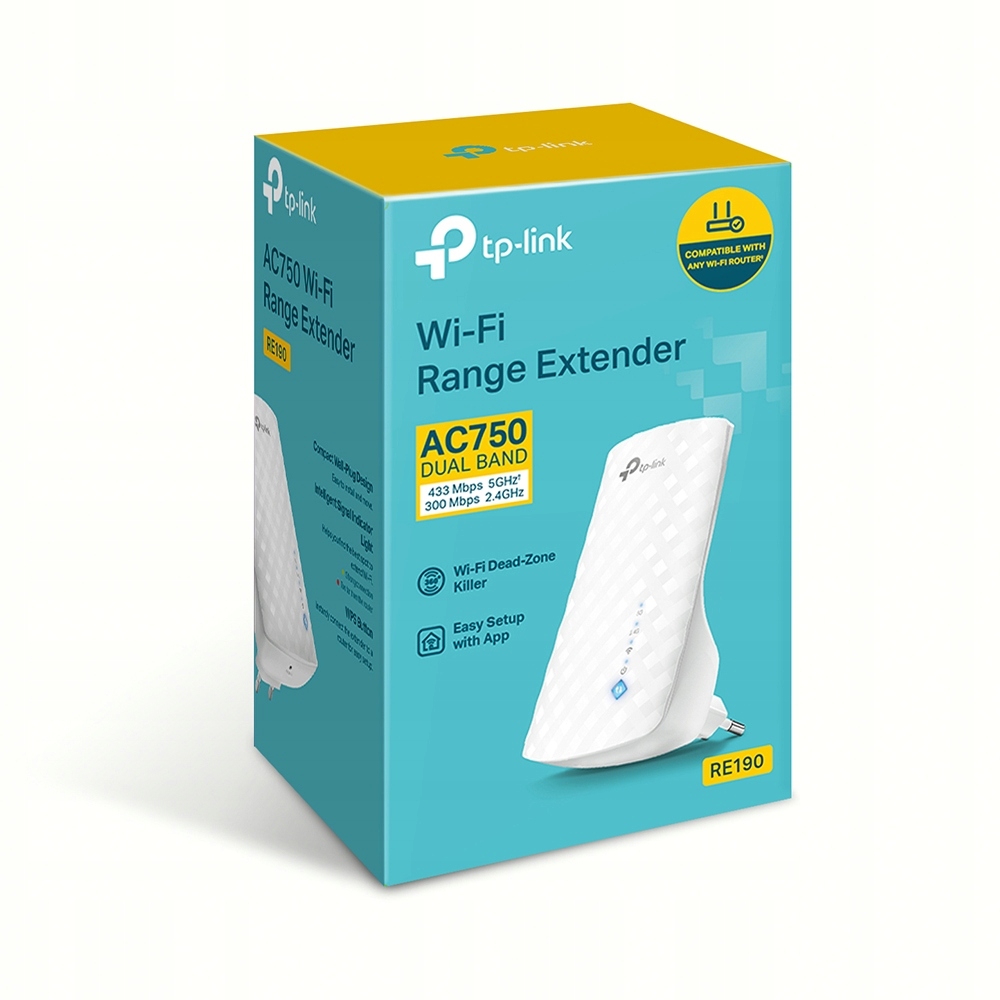 

Wzmacniacz sygnału WiFi Mesh TP-Link RE190 AC750
