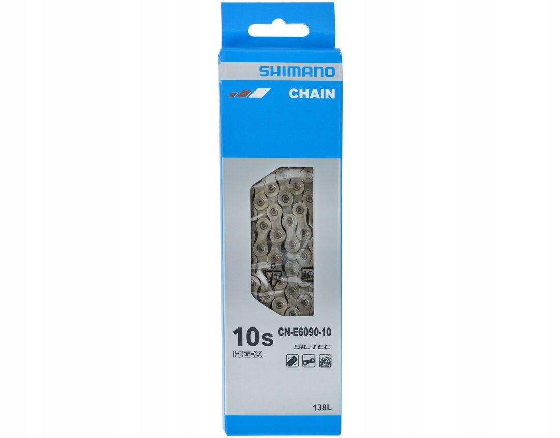 Shimano E-Bike CN-E6090 10s łańcuch pin 126 ogniw Długi mocny