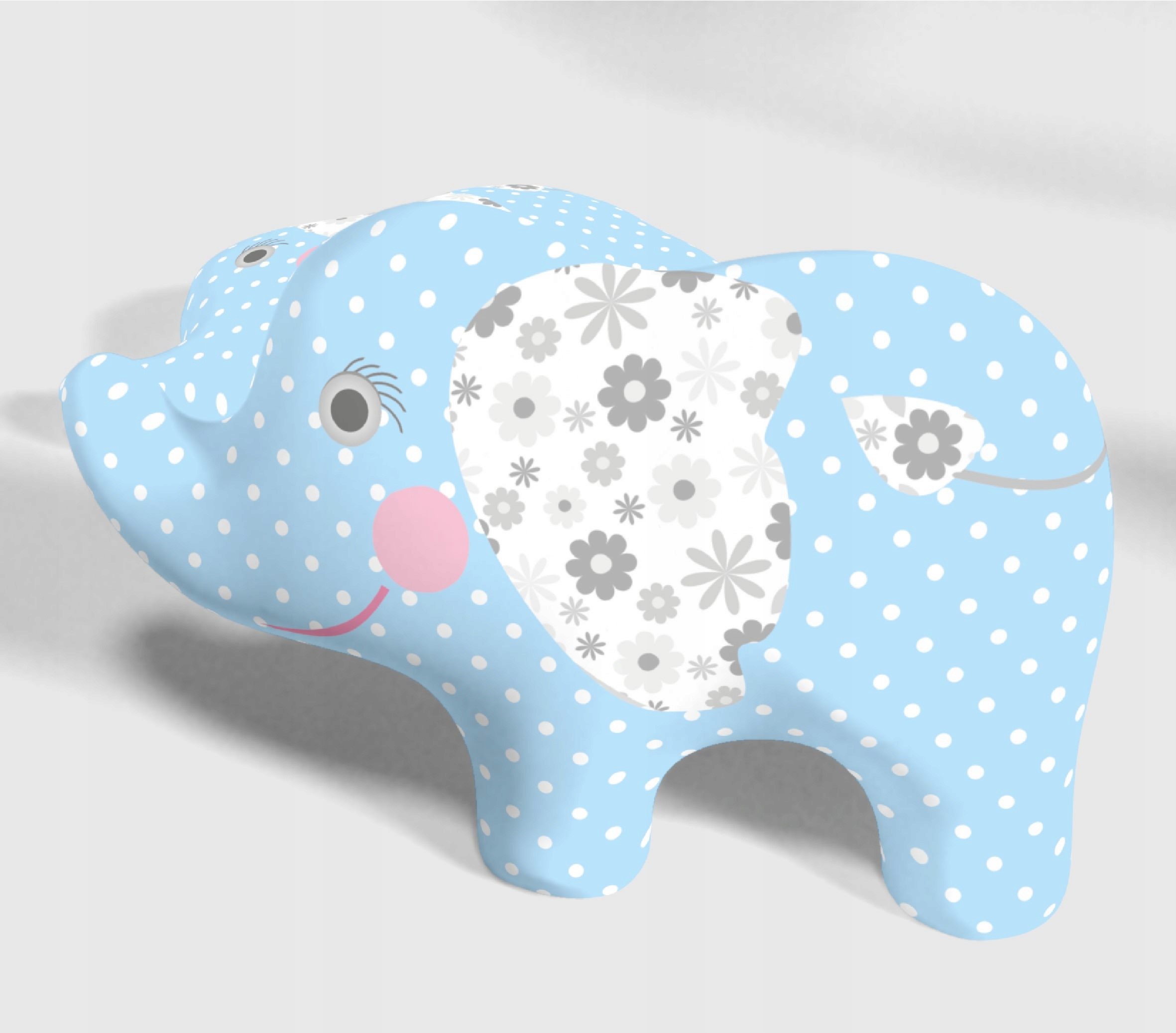 Poduszka przytulanka 378 niebieski słonik