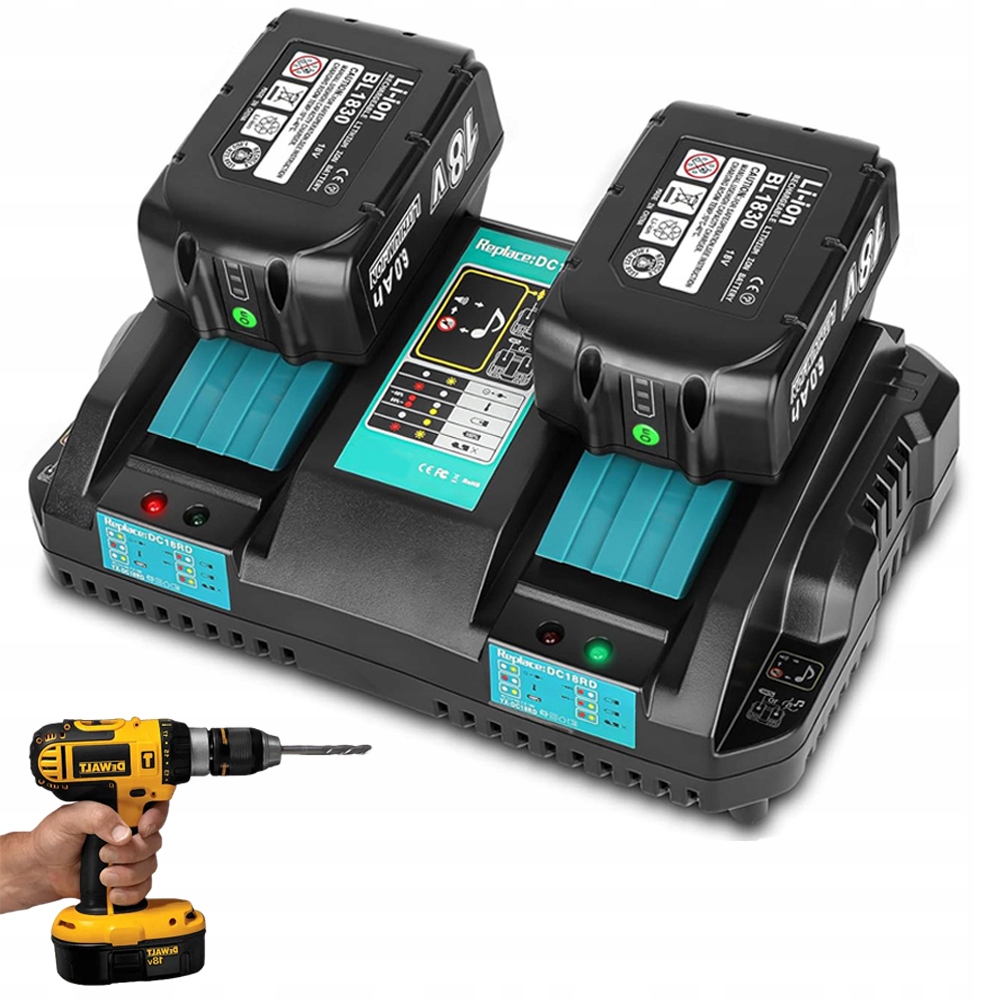 Baterie Pro BL1850 BL1850B BL1860 Akumulátor 18V 6AH 2KS S Nabíječkou