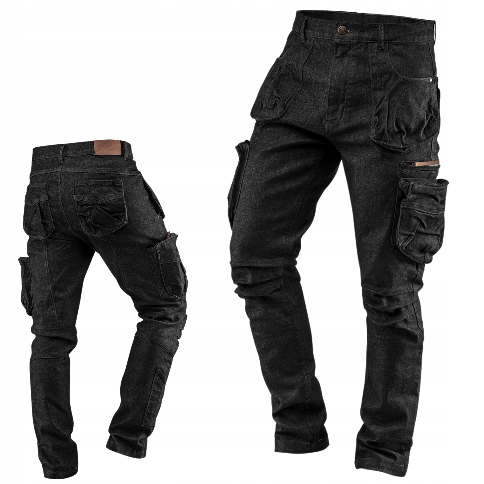 Neo Spodnie Robocze Męskie r. M Seria Denim Stretch Mocne Czarne