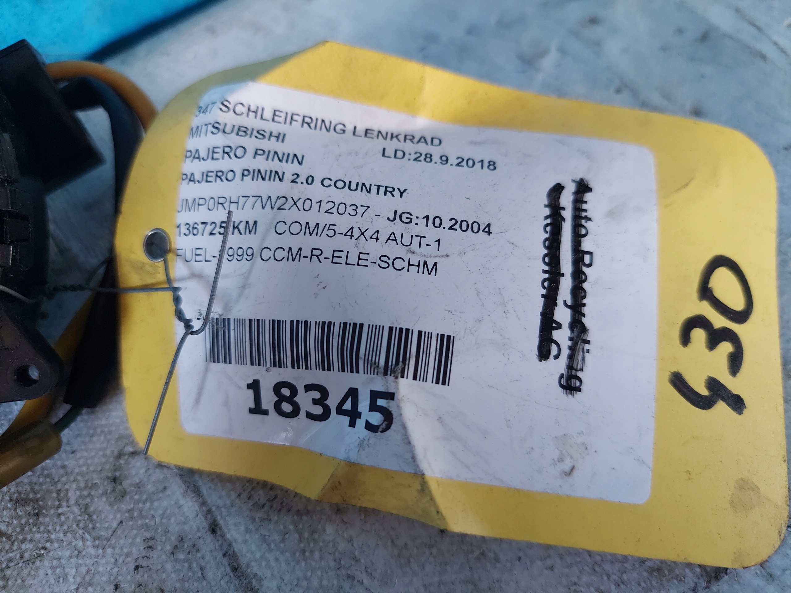 ring airbag PAJERO PININ 2004 R