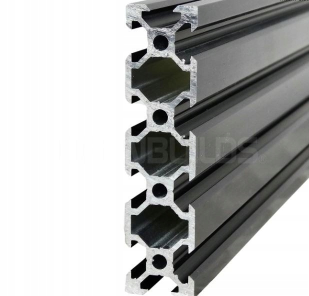 Profil aluminiowy V-SLOT 2080 25cm - czarny- do dr