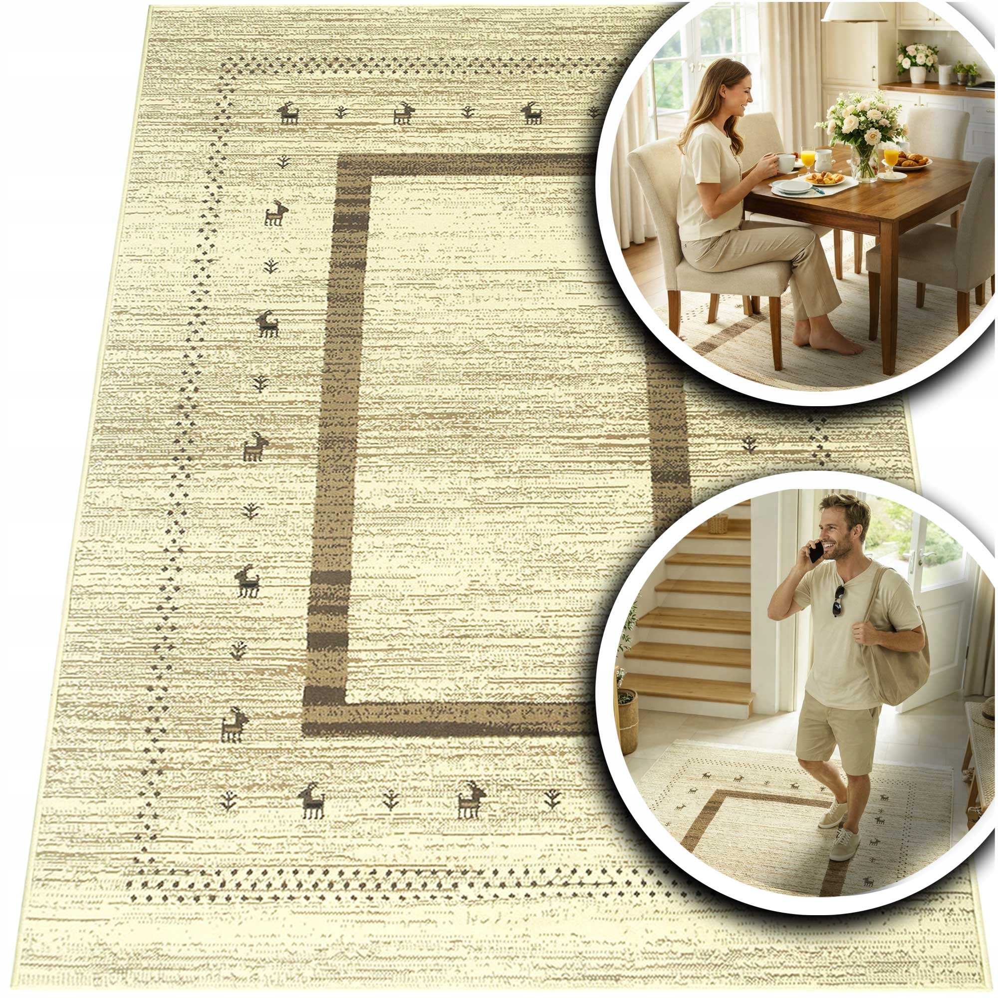 Béžový Koberec Do Obývacího Pokoje Venezia Krémový Koberec Do Předsíně Pokoje 235x320