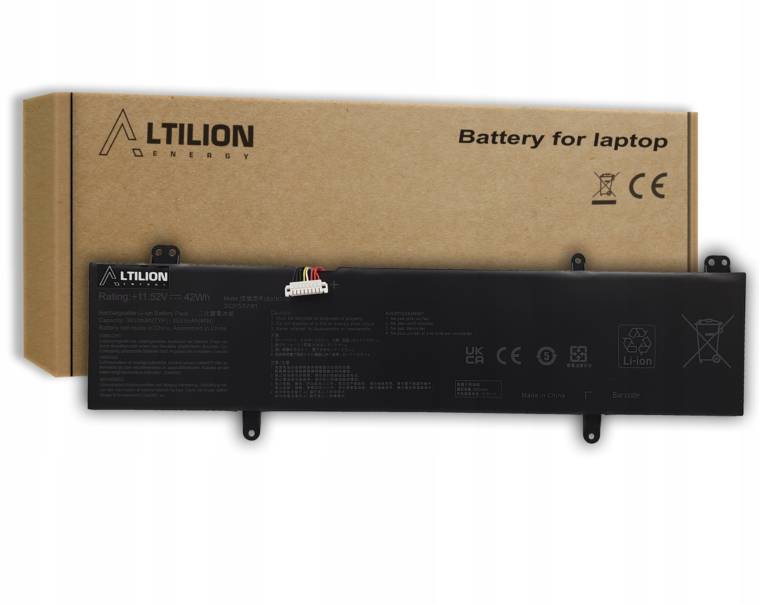 Bateria Altilion Energy B31N1707 kompatybilna z Asus