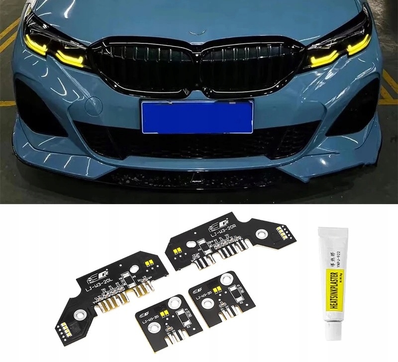Moduł DRL YELLOW CSL do BMW 3 G20/G21 ŻÓŁTY LED wzór M3 DRL G20/G21 LED ...