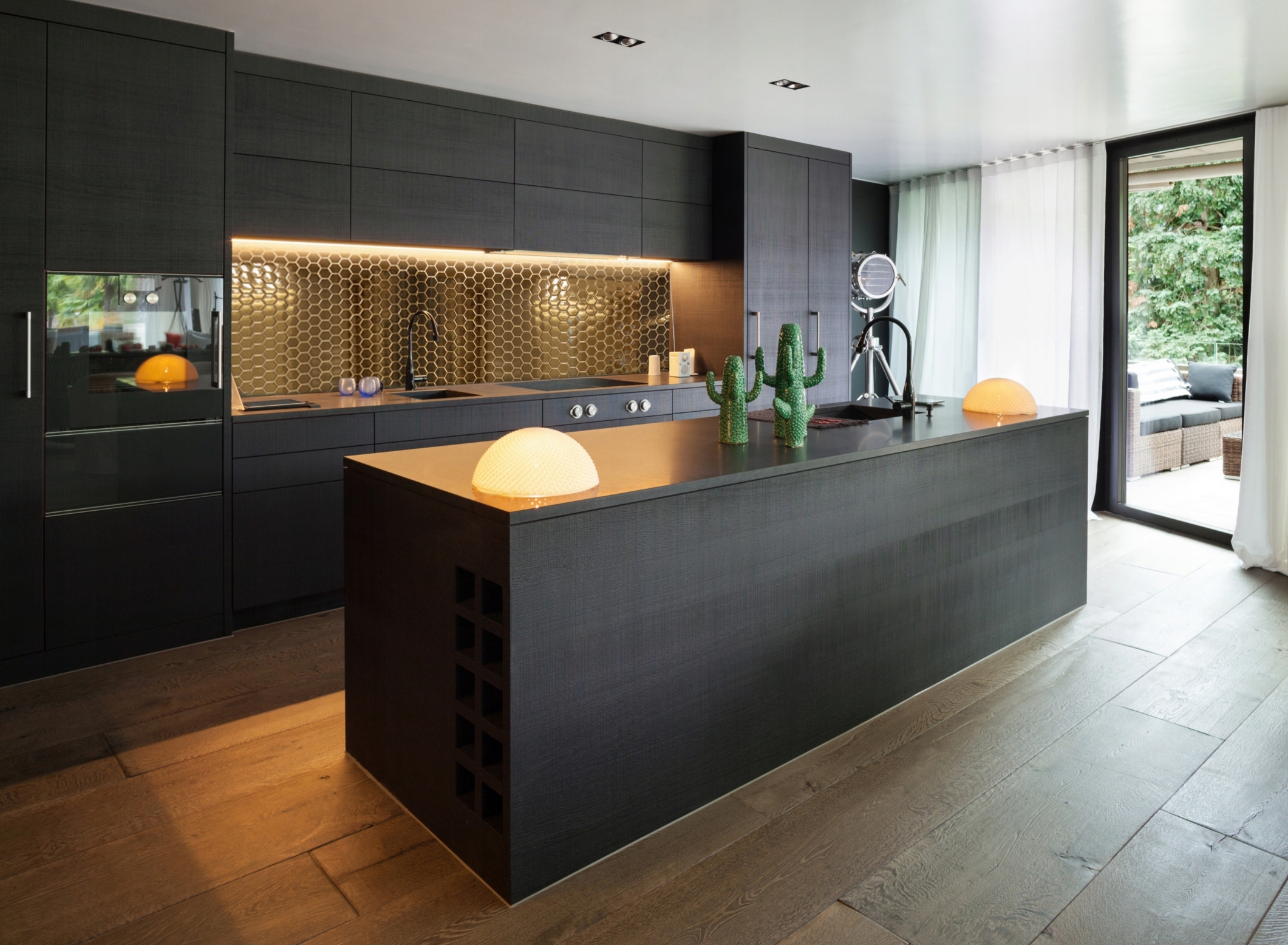 Płytka Ceramiczna Złota Plaster Miodu Heksaon 3D Długość 29 cm