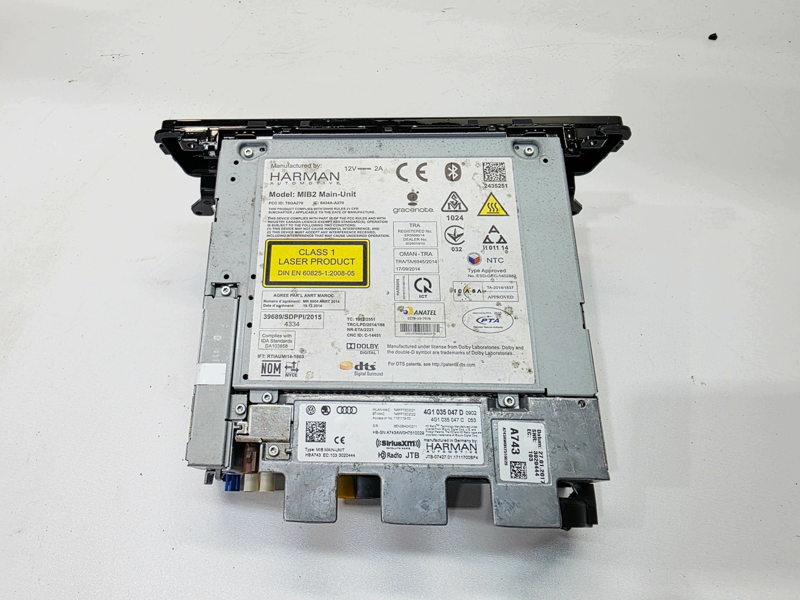 control unit CENTRALNY MIB 2 card reader SD1 SD2 AUDI A6 C7 A7 4G1035047D
