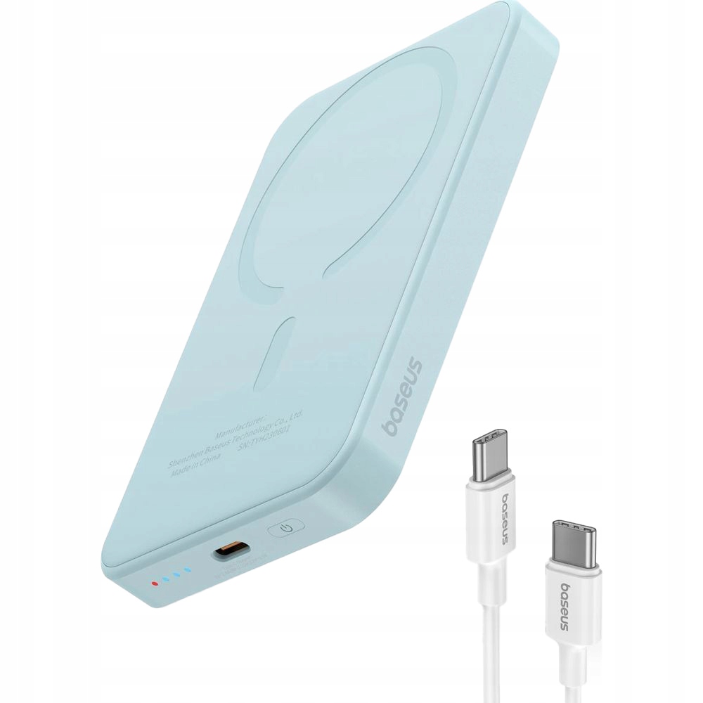 Indukční powerbanka s kabelem Usb-c Baseus pro MagSafe Qi Qc Pd 5000 mAh 20 W
