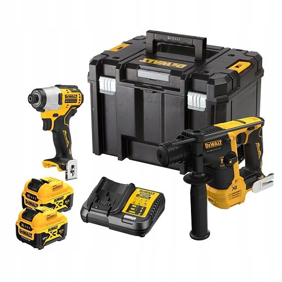 DeWalt DCK2104P2T aku set DCH072 DCF801, 12V/2*5Ah, kufr Tstak