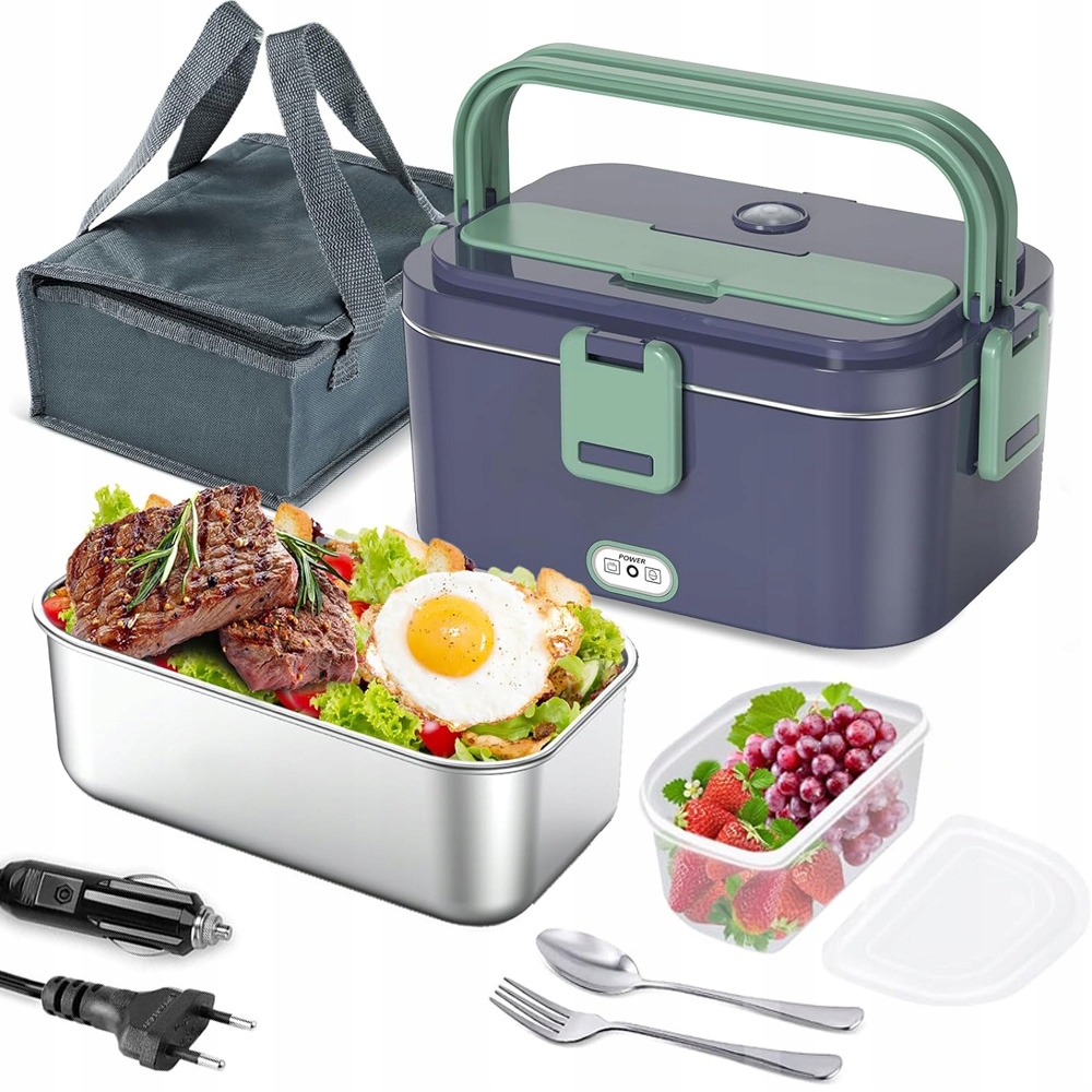 Elektrický vyhřívaný Lunchbox Vidlička Lžíce Z Nerezové Oceli 1.8 L