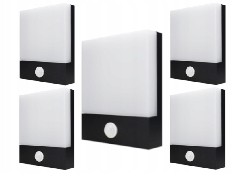 5 x Nástěnné Svítidlo S Pohybovým Senzorem IP65 Na Zeď Fasáda Domu Altánky