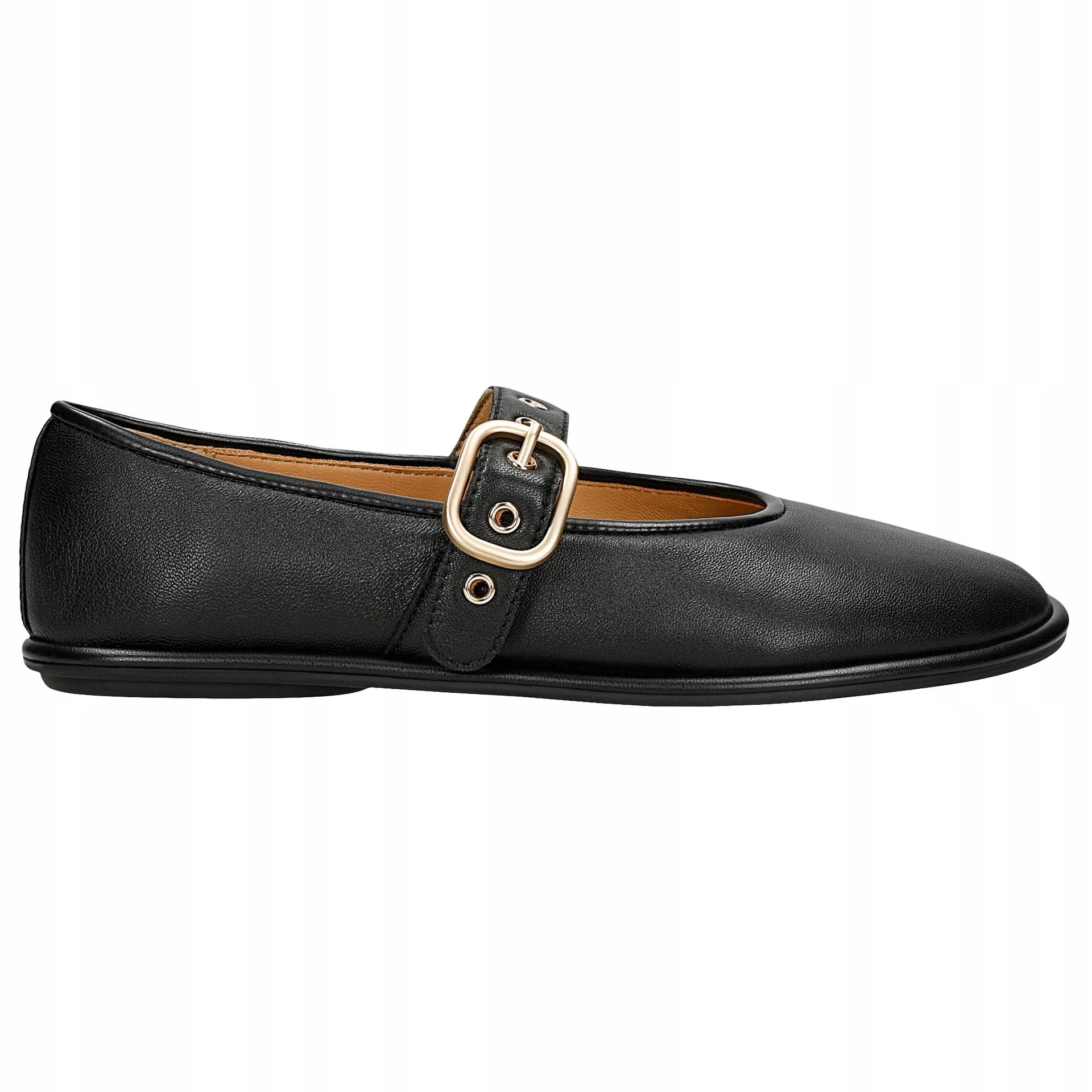 Černé dámské baleríny se zlatými prvky vel. 42