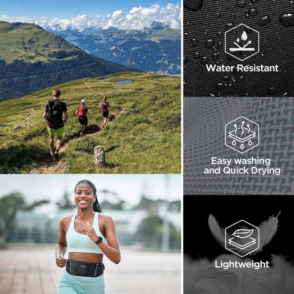 SPIGEN SPORTOWA OPASKA ETUI NERKA SASZETKA PAS DO BIEGANIA ROWER JOGGING Model WAIST BAG