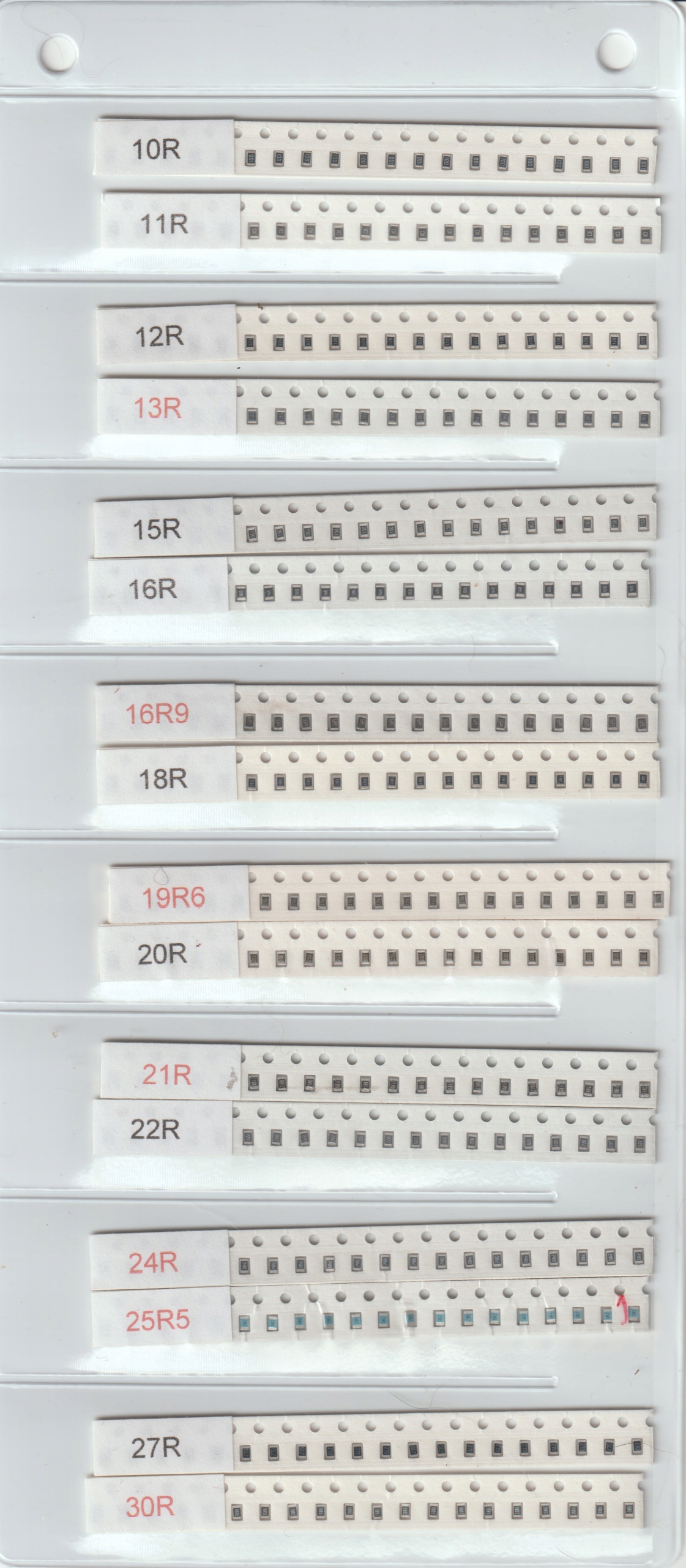 [640szt] Zestaw Rezystorów Smd 0805 10R-91R Szereg E-24 8
