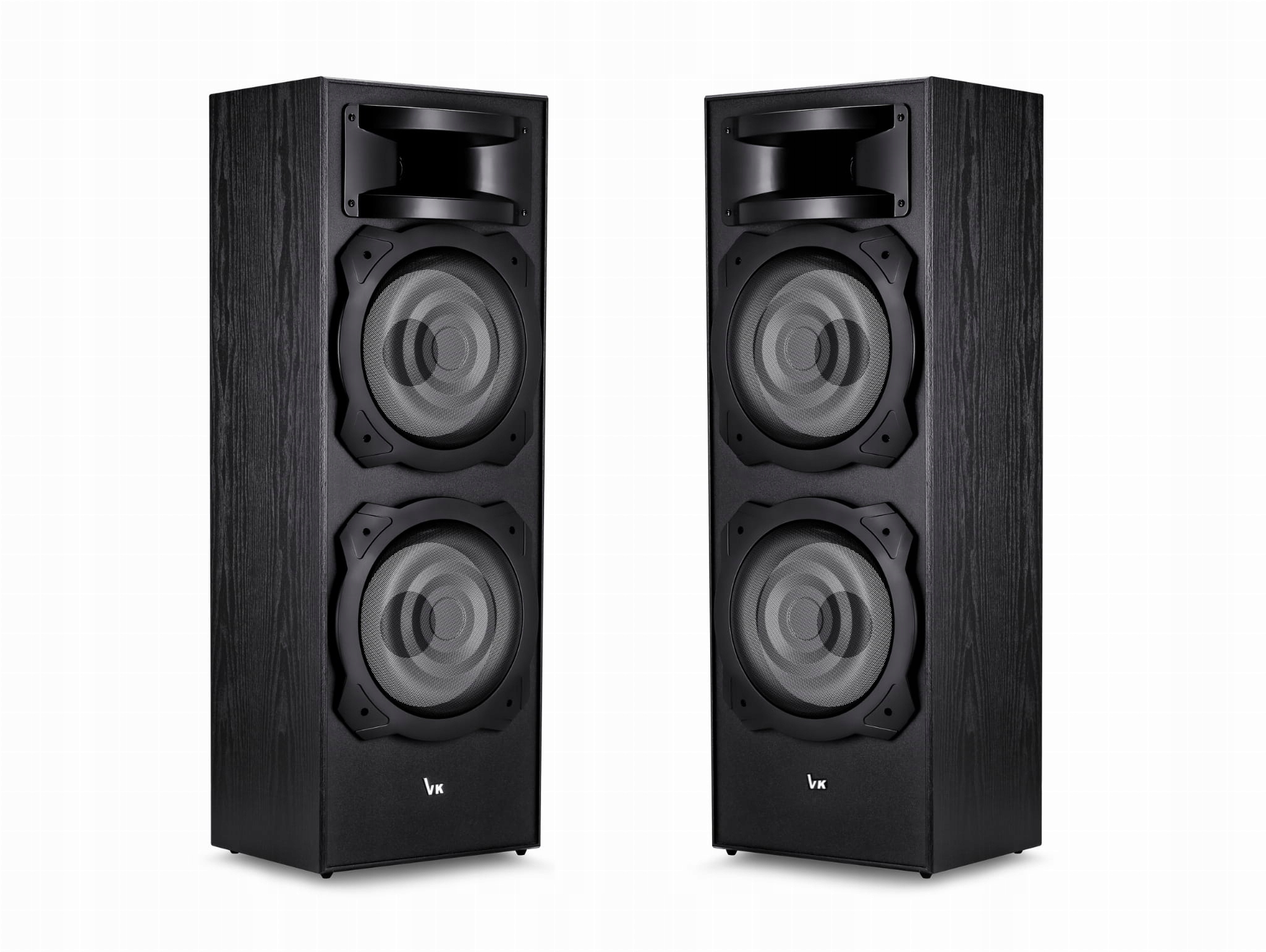 Zestaw Kolumny Stereo Podłogowe Czarne Hi Fi