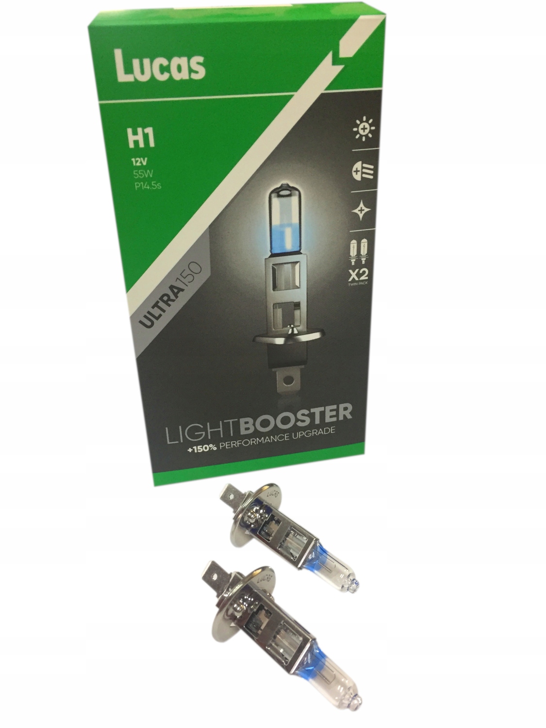 

Żarówki Lucas Light Booster Ultra +150% H1 12V 55W