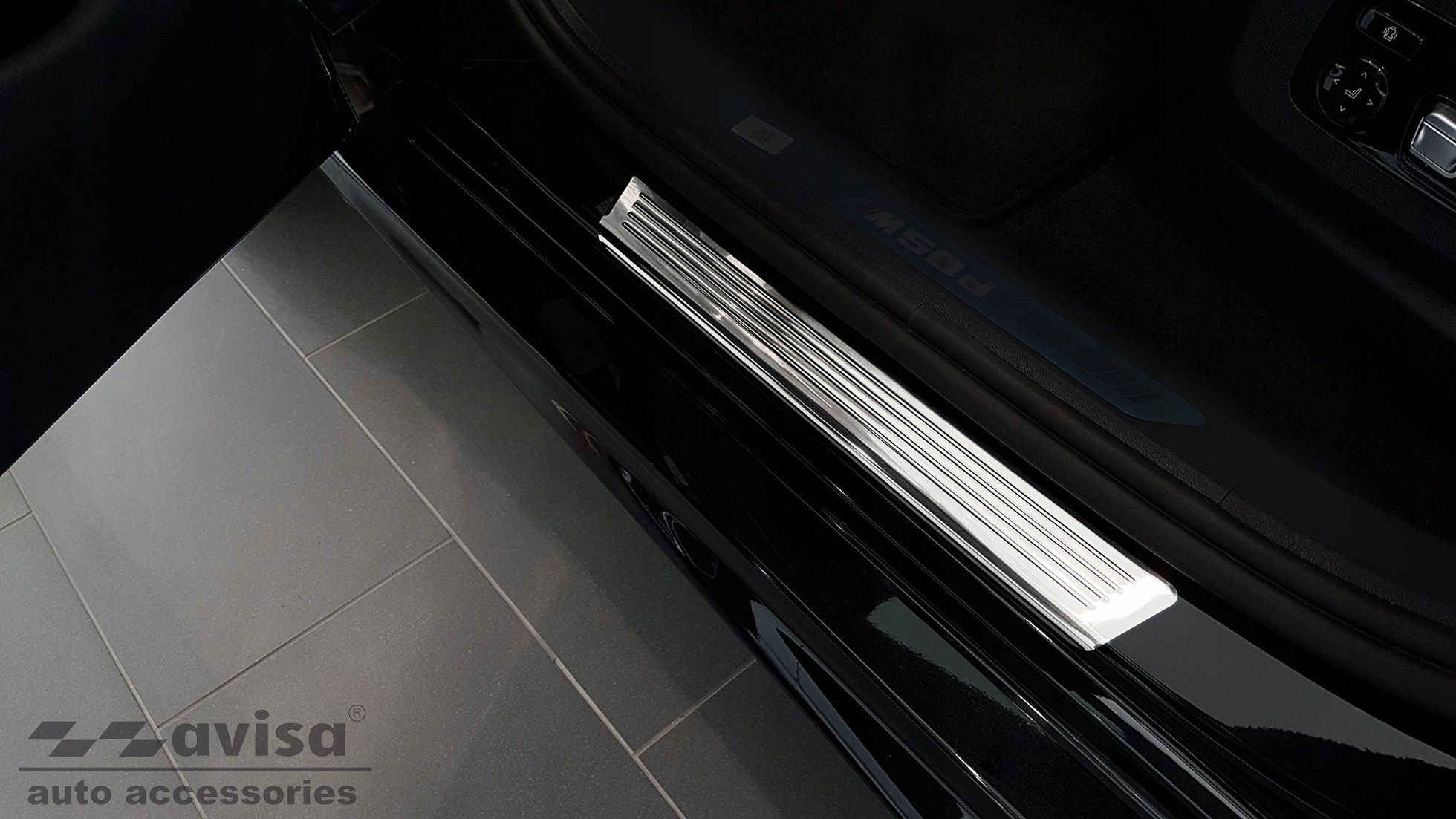 BMW X6 III G06 NAKŁADKI PROGOWE LISTWY NA PROGI STALOWE Producent Avisa