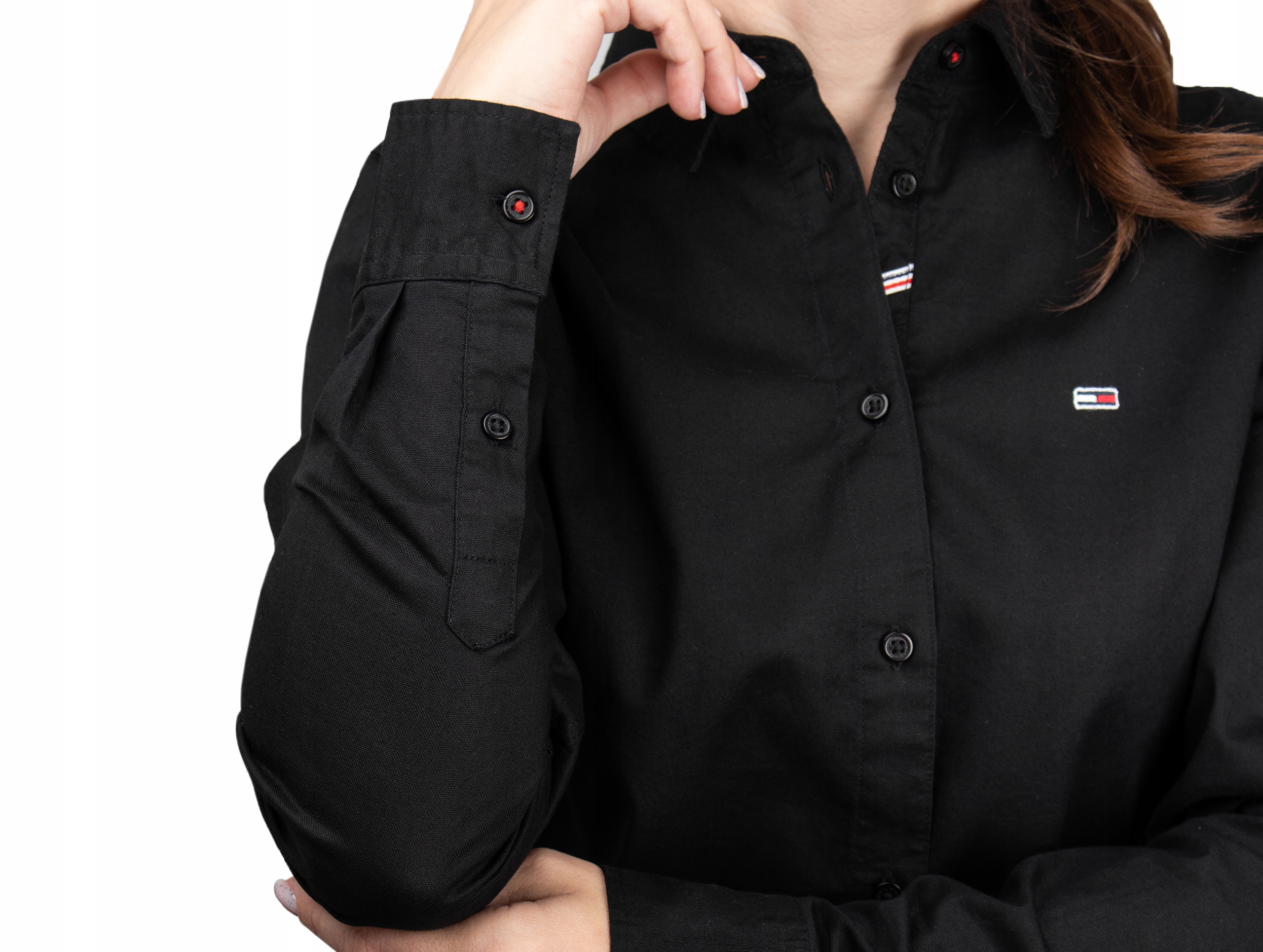 Koszula damska Tommy Jeans LADIES OXFORD SHIRT BLACK DW0DW13152078 Kolekcja TOMMY JEANS