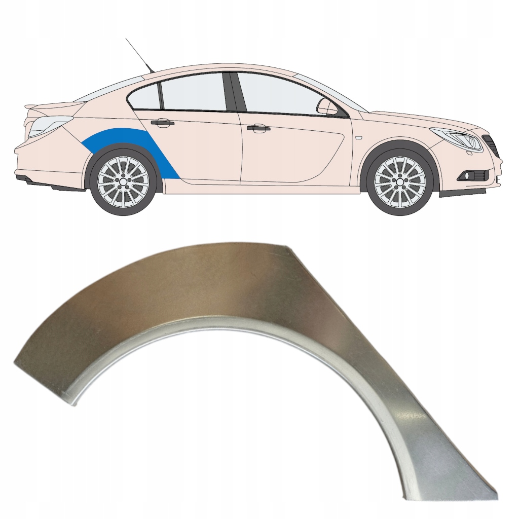 Reperaturka błotnika tylnego do Opel Insignia 2008-2017 / Prawa