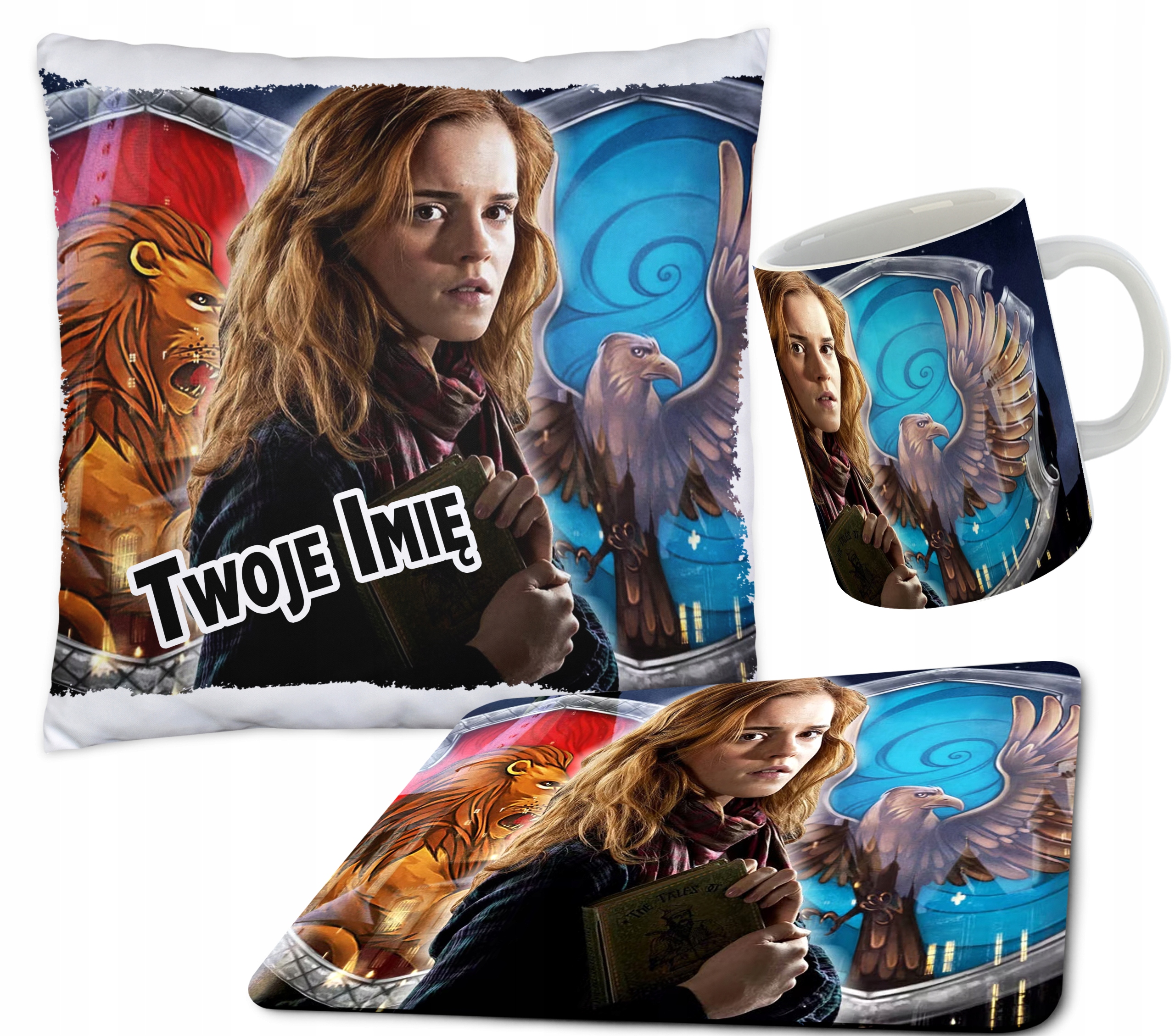 Zestaw Harry Potter Kubek Poduszka Podkładka Pod Mysz Różne +imię