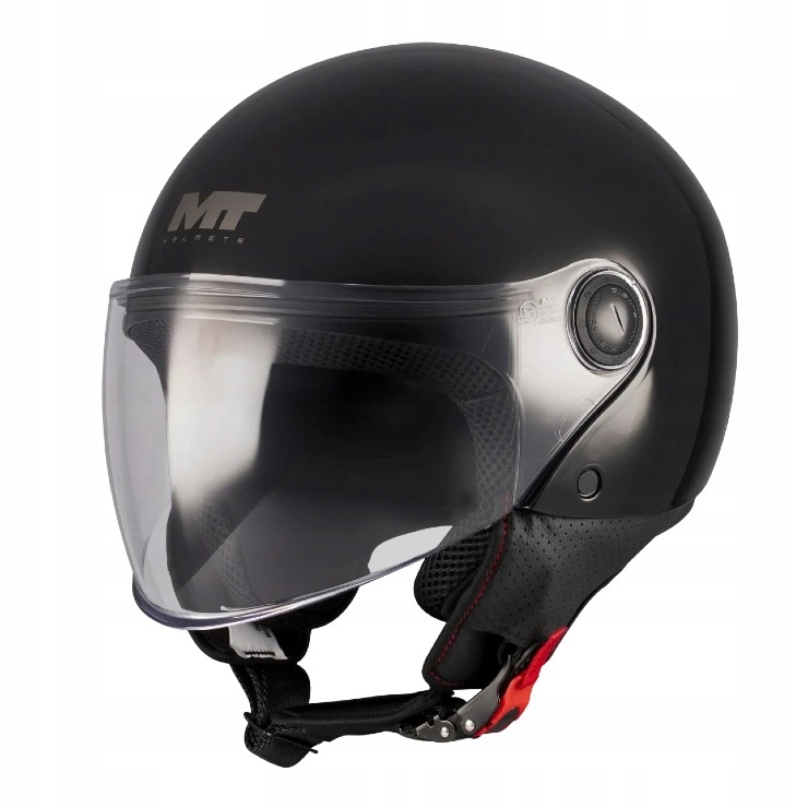 Mt Helmets Street S Pure Black Motocyklová Prilba Otvorená Jet Xs